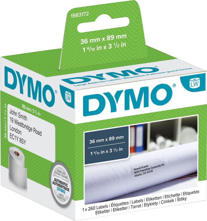 Actual product image Dymo LW labels