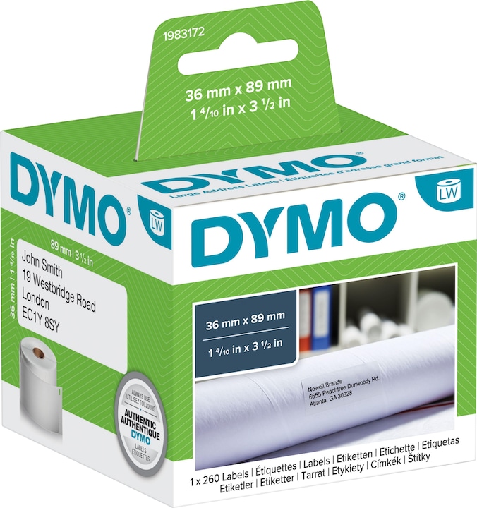 Actual product image Dymo LW labels