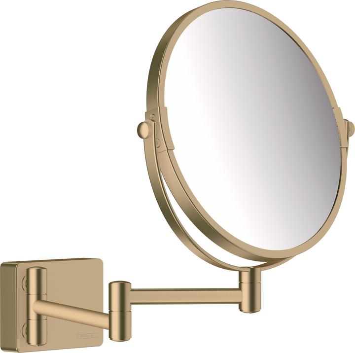 hansgrohe HG Cosmetic mirror AddStoris without lighting brushed bronze