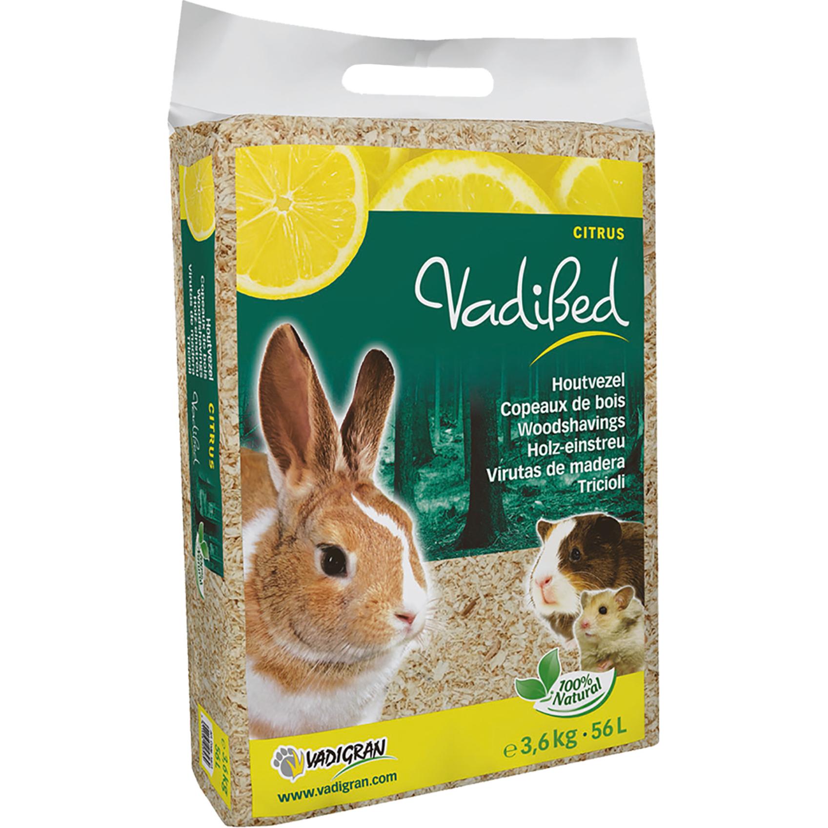 Comparer les prix de Vadigran Vadibed Woodshavings citrus 56L 3.6 kg (Petit animal, Rongeur), Hygiène animale