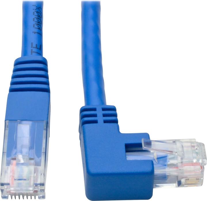 Eaton Cavo Ethernet UTP modellato Cat6 Gigabit ad angolo retto da M a RJ45m Blu (U/UTP, CAT6, 0.31 m)