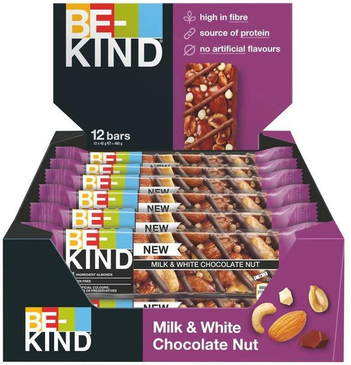 Produktbild Be-Kind Milk & White Chocolate Nut (480 g, 12 Stk.)