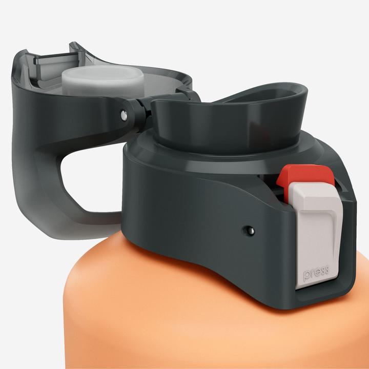 Actual product image Quechua Trinkflasche Aluminium Schnellverschluss Wandern - 500 1 l orange (1 l)