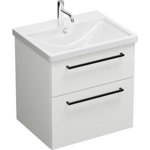 burgbad, Badmöbelset, Eqio Keramik-Waschtisch inklusive Waschtischunterschrank, Breite 630 mm