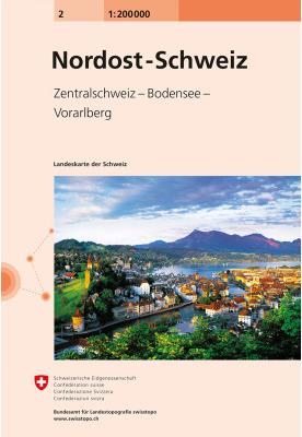 Immagine prodotto Mappa BLATT 2 Svizzera Nord-Est 1:200'000
