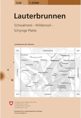 Image du produit Carte géographique 1228 Lauterbrunnen 1:25'000