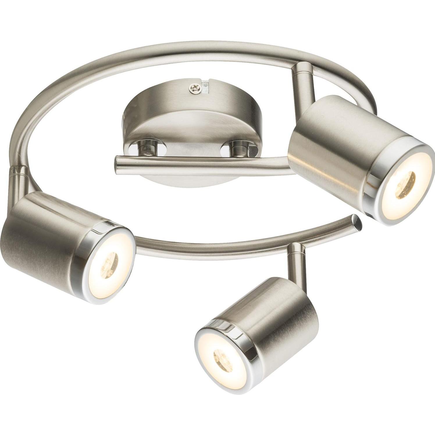 Globo, Wandleuchte + Deckenleuchte, LED Strahler nickel matt 3xLED (380 lm)