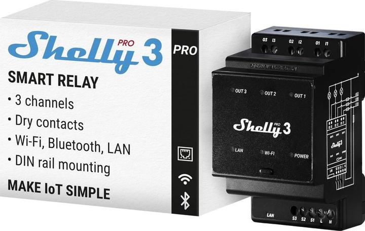 Produktbild Shelly Pro 3 (Schaltaktor)
