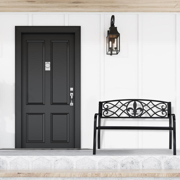 Actual product image Relaxdays Garden bench flower
