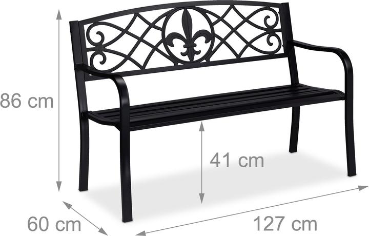 Actual product image Relaxdays Garden bench flower