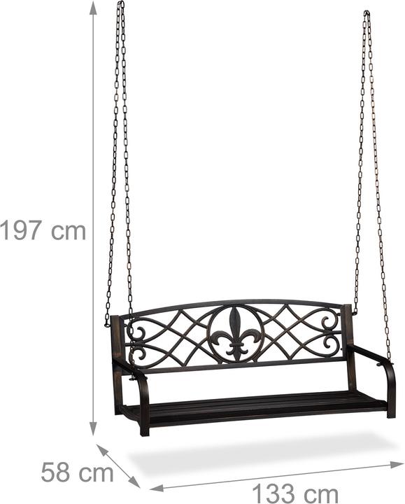 Image du produit Relaxdays banc suspendu