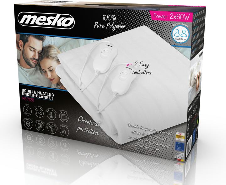 Actual product image Mesko MS 7420 electric blanket polyester (160 x 150 cm)