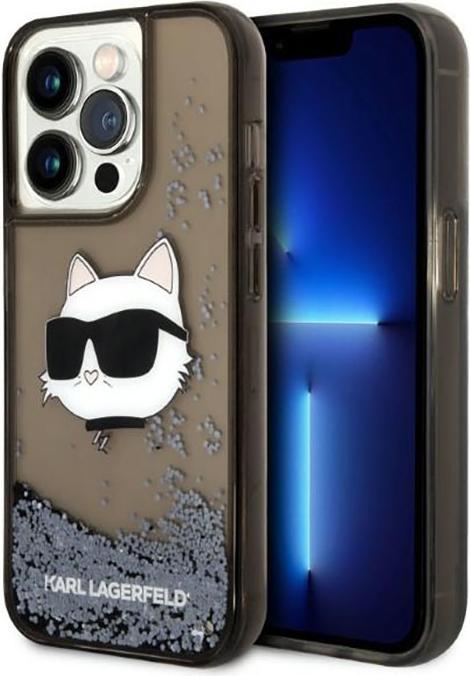 Immagine prodotto Karl Lagerfeld KLHCP14LLNCHCK Custodia rigida iPhone 14 Pro 6.1" nero/nero Glitter Choupette Head (Apple iPhone 14 Pro)