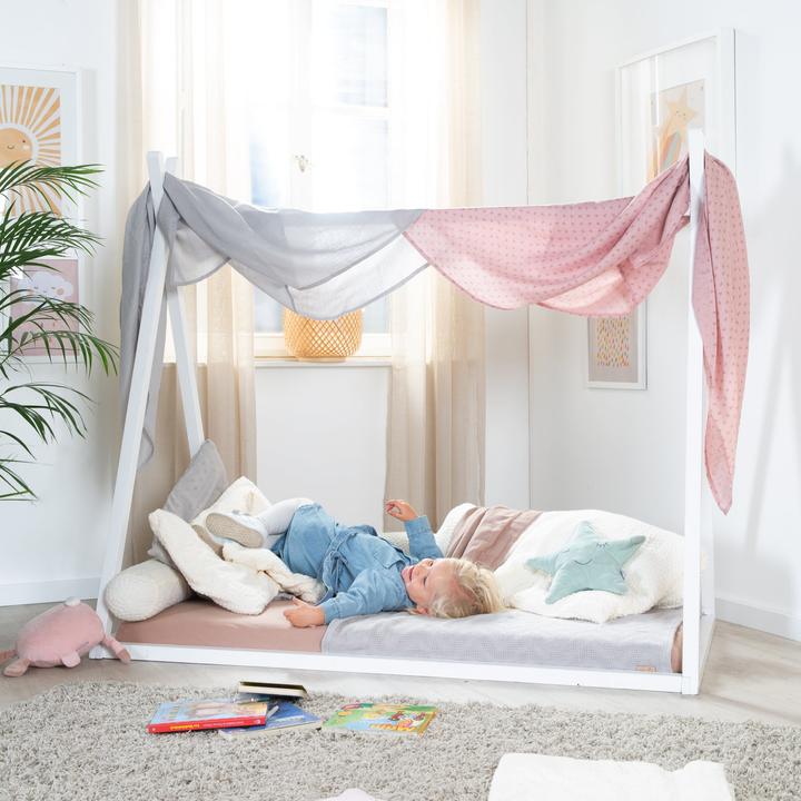 Image du produit Roba Tipilounge durable, Tipi lit 'Montessori' Blanc (70 x 140 cm)