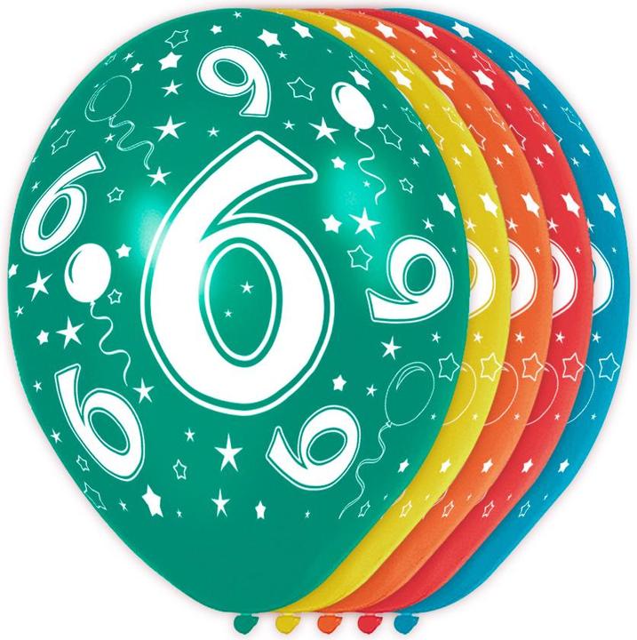 Image du produit Folat Ballons du 6ème anniversaire