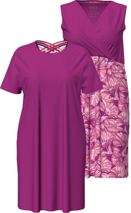 Produktbild Ulla Popken Bigshirts, 2er-Pack, Rundhals/V-Ausschnitt, Halbarm (46)