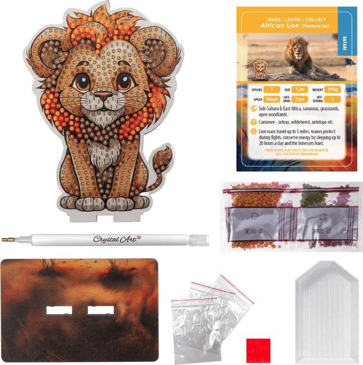 Produktbild Craft Buddy Safari Löwe, Crystal Art Buddy, ca. 11x8cm