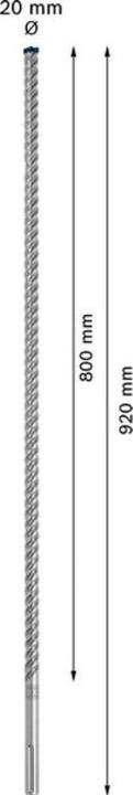Produktbild Bosch Professional Zubehör EXPERT SDS max-8X Hammerbohrer, 20 x 800 x 920 mm (bis 20 Millimeter)