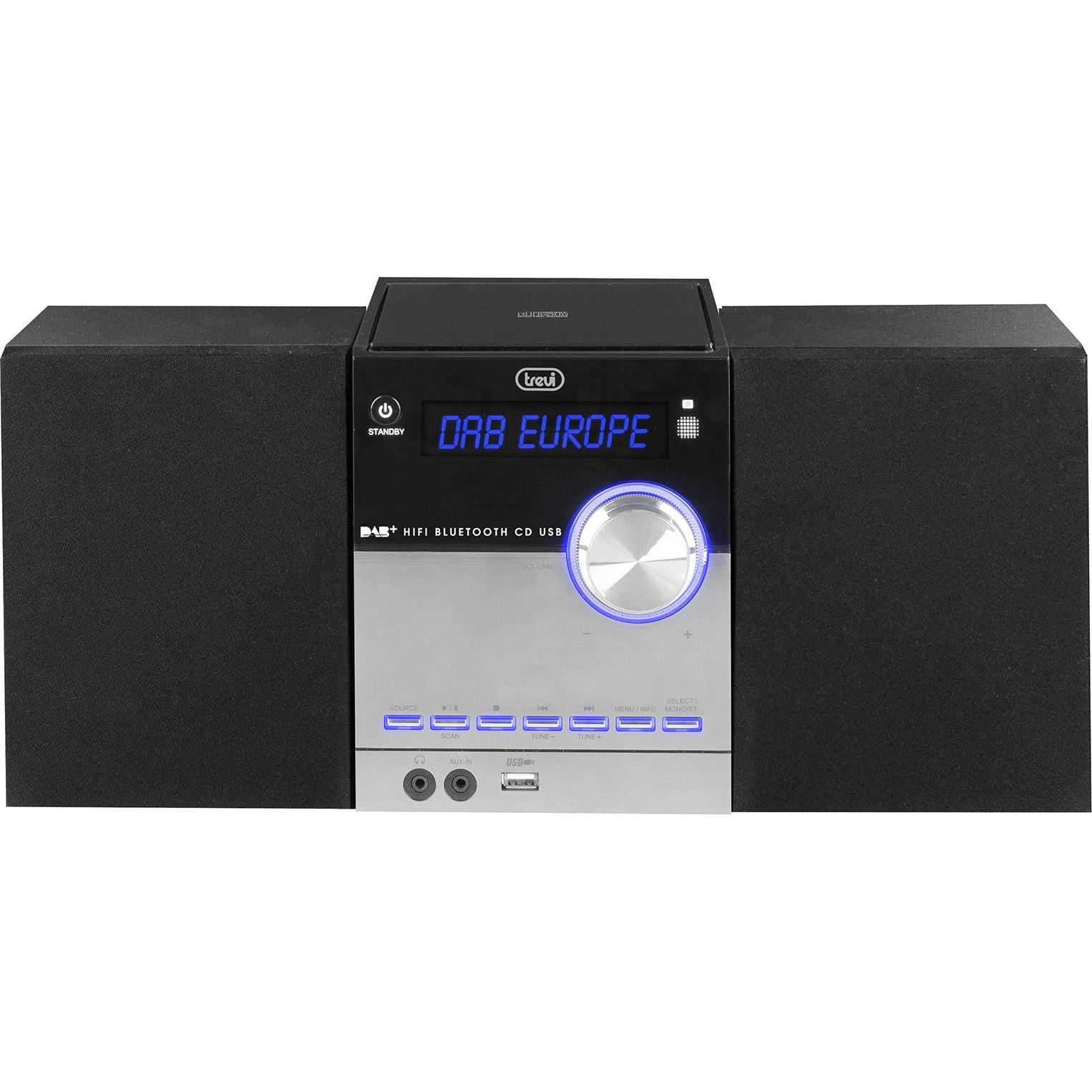 Thumbnail - Trevi 0H10D800 Home-Stereoanlage Home-Audio-Minisystem (1x 30 W), Stereoanlage, Schwarz, Silber