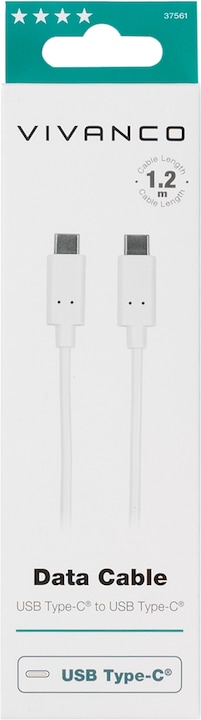 Actual product image Vivanco USB C - USB C (1.20 m, USB 2.0)