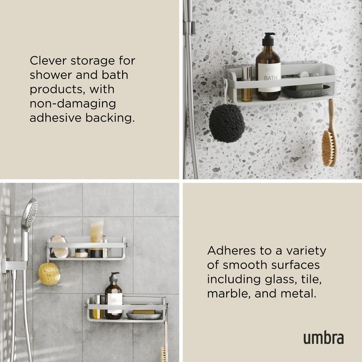 Produktbild Umbra Bad-Utensilienhalter Flex Adhesive Grau (12 x 33 x 9 cm)