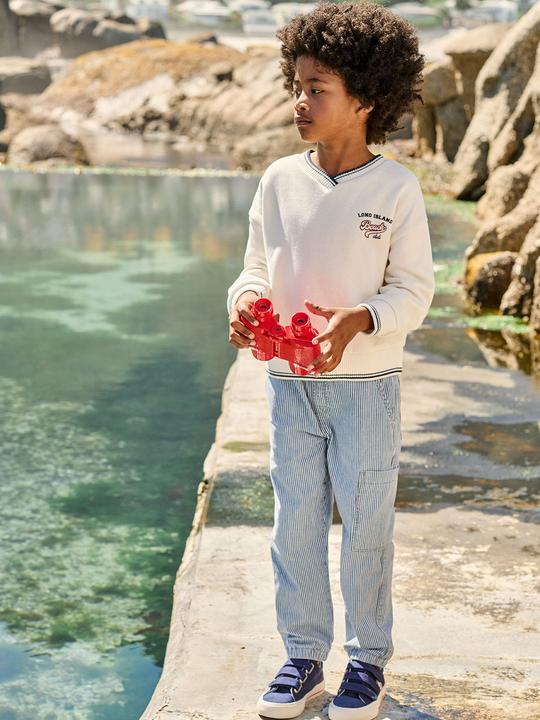 Produktbild Vertbaudet Sweatshirt Jungen mit V-Ausschnitt, Recyclingmaterial (140)