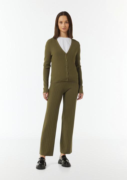 Actual product image Comma Strickjacke Gerippte Strickjacke im Slim Fit (36)