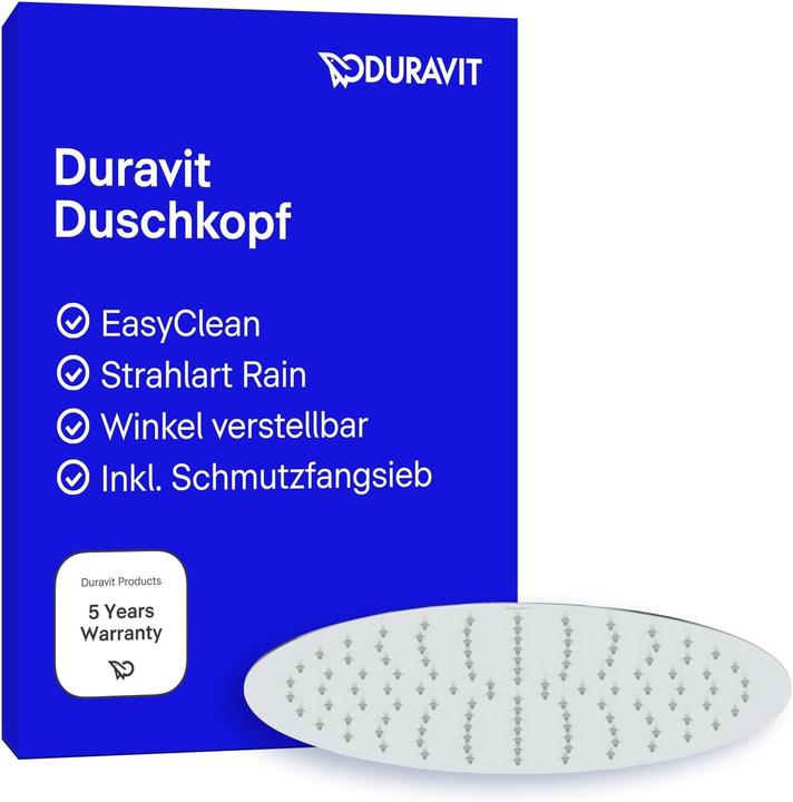Actual product image Duravit Overhead shower 1 jet, 400 chrome (1 Beam type, 25.50 l/min)