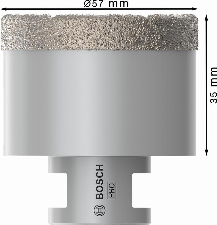 Image du produit Bosch Professional Zubehör PRO Core Cutter sec, 57 x 35 x 22,23 mm (57 mm)
