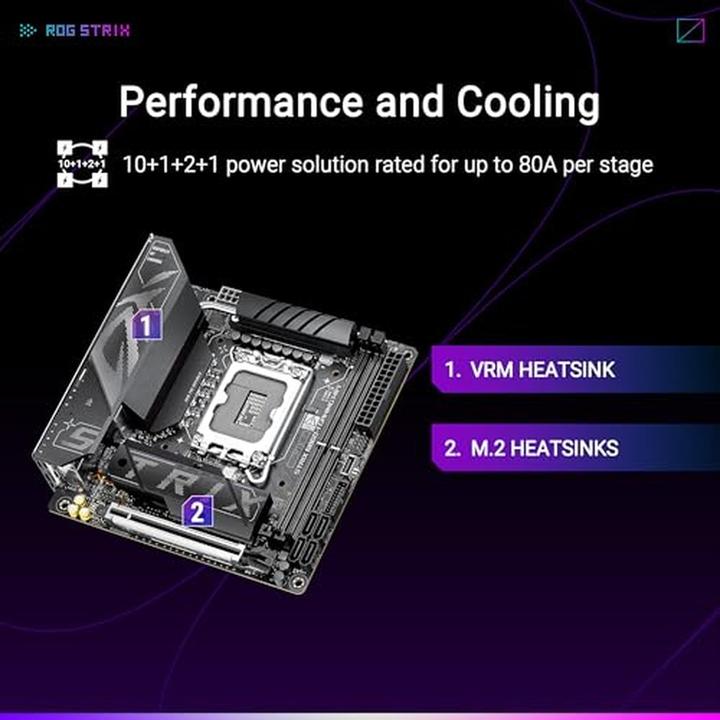 Image du produit ASUS ROG STRIX B860-I GAMING WIFI (LGA 1851, Intel B860, Mini-ITX)