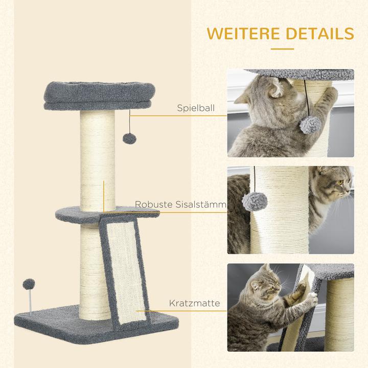 Actual product image Jamb Scratching post (92 cm, Dark grey+cream white)