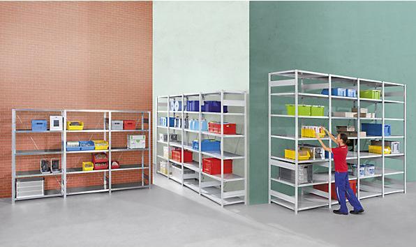 Produktbild eurokraft pro Grossfach-Steckregal, verzinkt