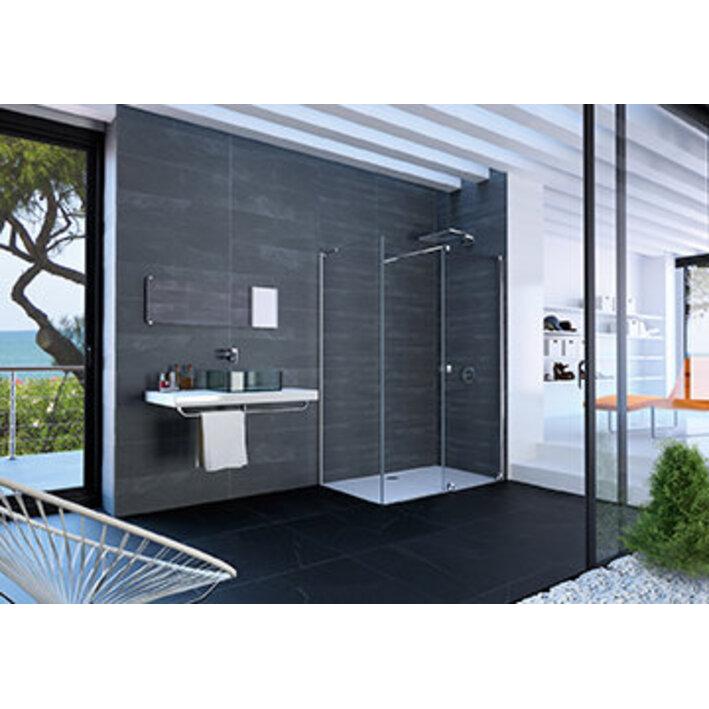 Hüppe, Duschkabine + Duschwand, Xtensa pure Seitenwand für Walk-In Gleittür 1teilig, mit festem Segment, Breite:100cm, A...