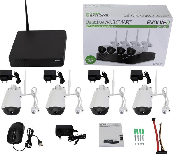 Produktbild Evolveo Bezdrátový kamerový systém Detective WN8 SMART (Netzteil)