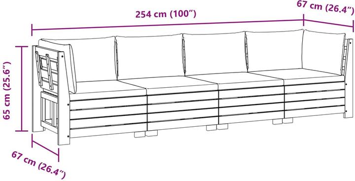 Produktbild vidaXL Outdoor-Sofa