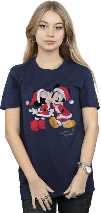Immagine prodotto Disney Mickey And Minnie Christmas Kiss Maglietta Ampia Donna (XL)