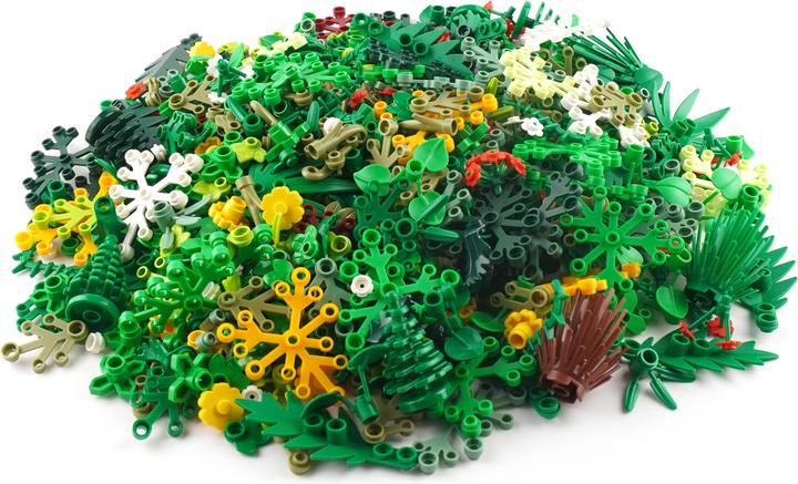 Actual product image LEGO Green Mix - Plants, Leaves - 250 pieces - NEW (LEGO Accessories)
