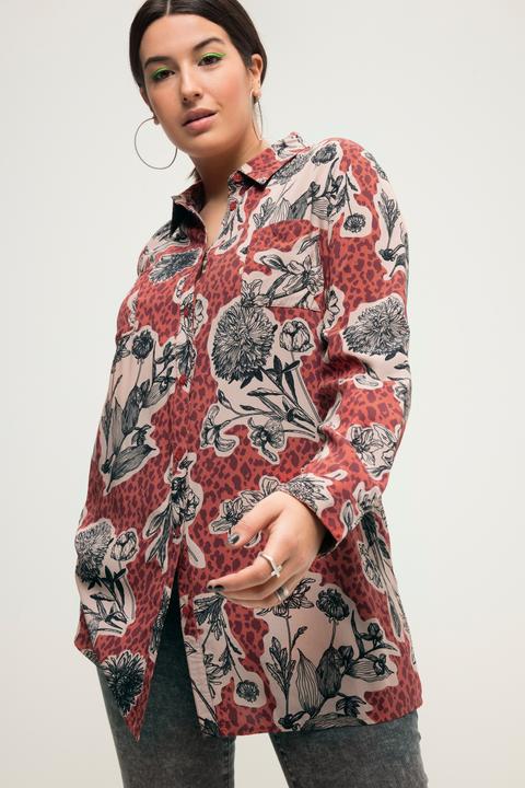 Immagine prodotto Studio Untold Camicia dal taglio squadrato con stampa floreale, collo da camicia e maniche lunghe (46, 48)
