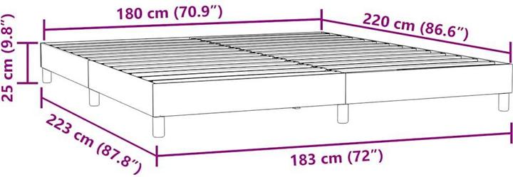 Produktbild vidaXL Bettgestell (180 x 220 cm)