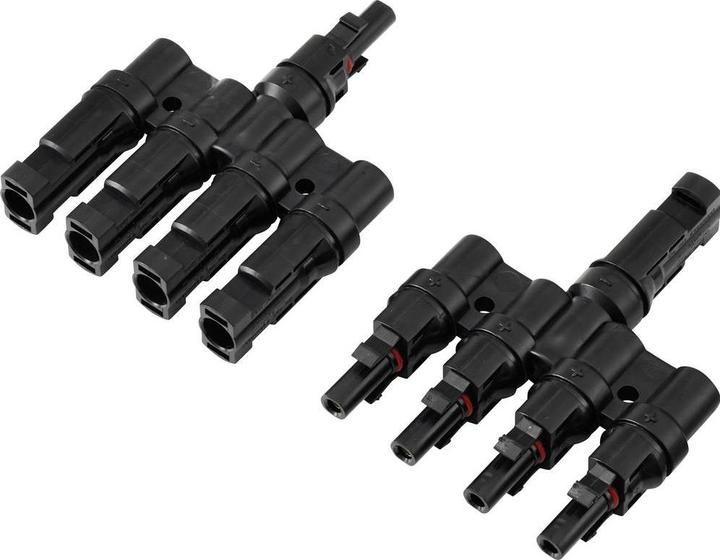 Tru Components 4 fach PV-Abzweigverbinder-Set TC-13805800 Schwarz Inhalt: 2 St. (Solar connector)
