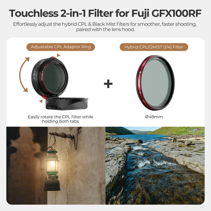 Actual product image Freewell Fuji GFX 100RF Real Lens Hood (Black)