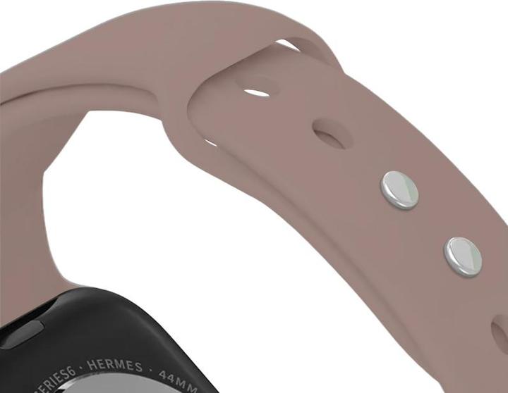Produktbild Crong Liquid - Apple Watch Armband 42/44/45/49 mm (braun) (Flüssiges Silikon)