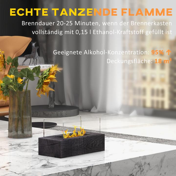 Actual product image Homcom Ethanol fireplace (33 x 16 x 18 cm)