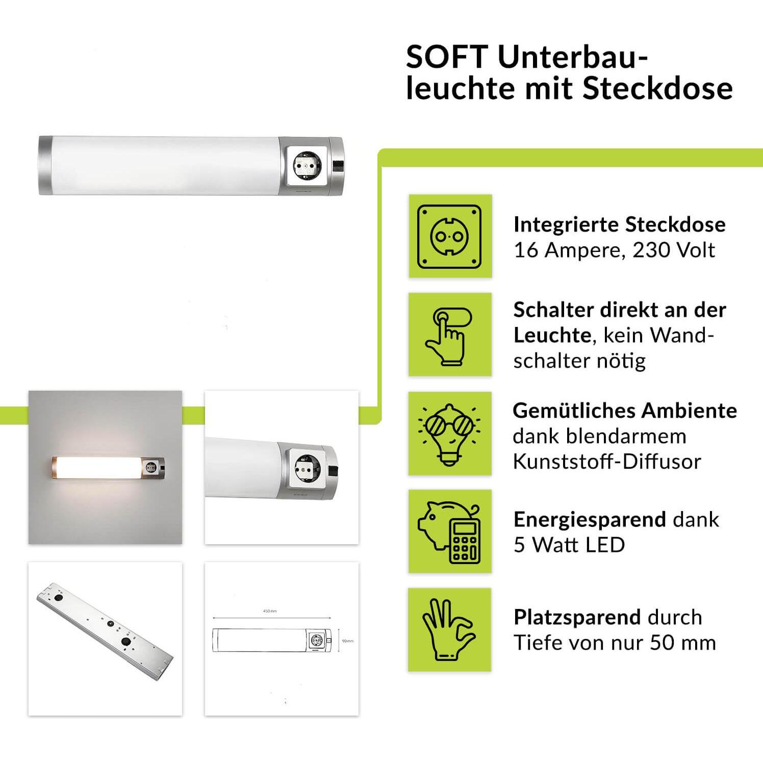 Thumbnail - Licht-Erlebnisse, Wandleuchte + Deckenleuchte, Soft (240 lm)