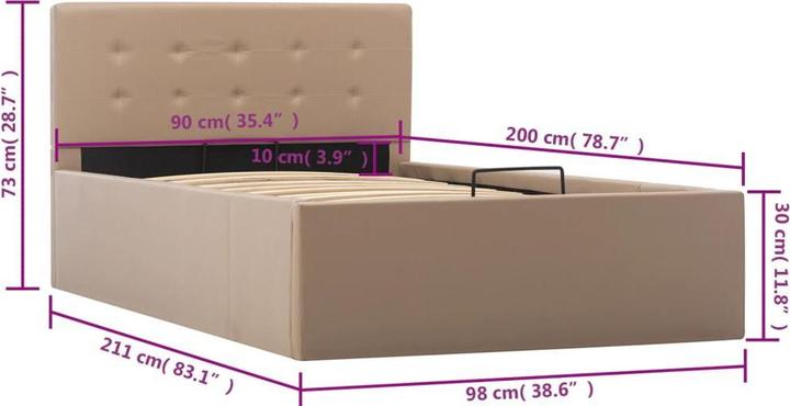 Produktbild vidaXL Bine (90 x 200 cm)