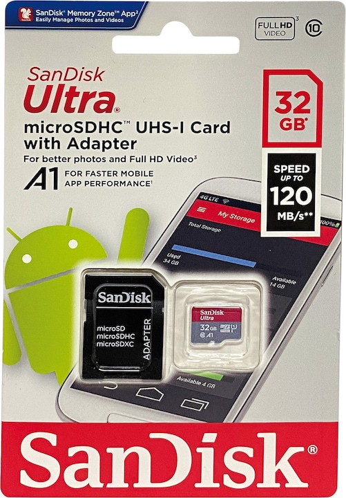 SanDisk Ultra (32 GB, microSDHC, U1, UHS-I)