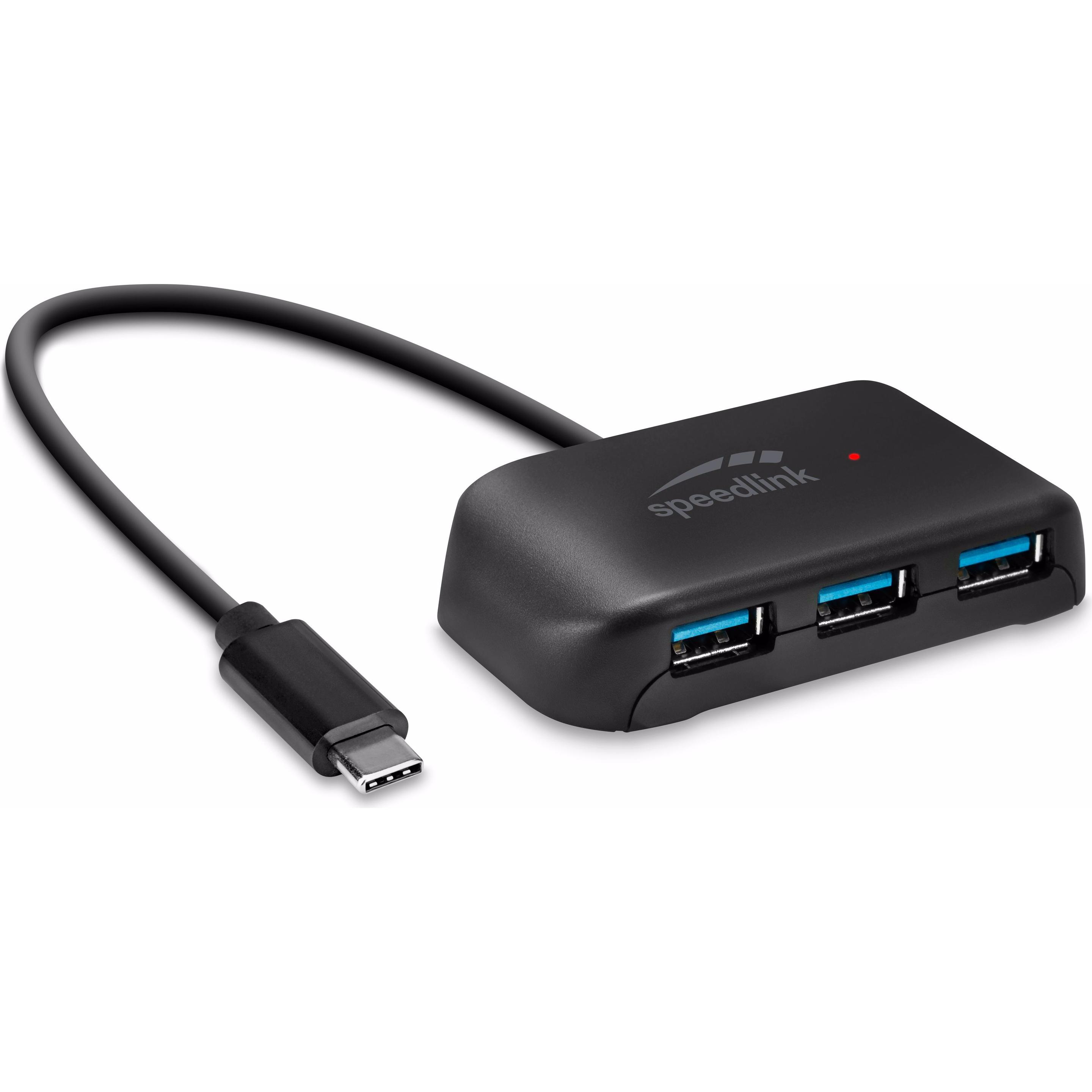 Thumbnail - Speedlink Snappy Evo (USB-C, 4 Ports), Dockingstation + USB Hub, Schwarz