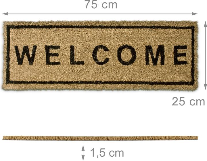 Actual product image Relaxdays Doormat coconut (25 x 75 x 1.35 cm)