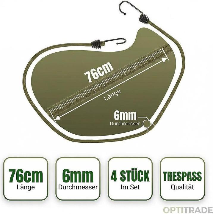 Actual product image Trespass BUNGEE CORD - elastic (set of 4)