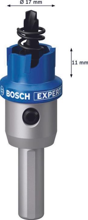 Productafbeelding Bosch Professional Zubehör Blau Zubehör 2608901400 Präzision für Bleche Hartmetall 17 mm (17 mm)